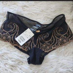Chic Black and Gold Lace Panties And Cream Lace Panties